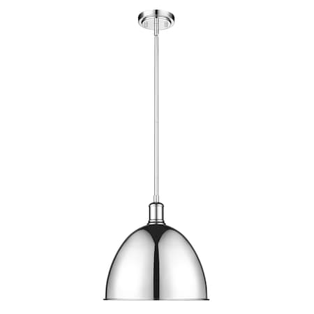 Z-Lite Sawyer 1 Light Pendant, Chrome & Chrome 4500P12-CH